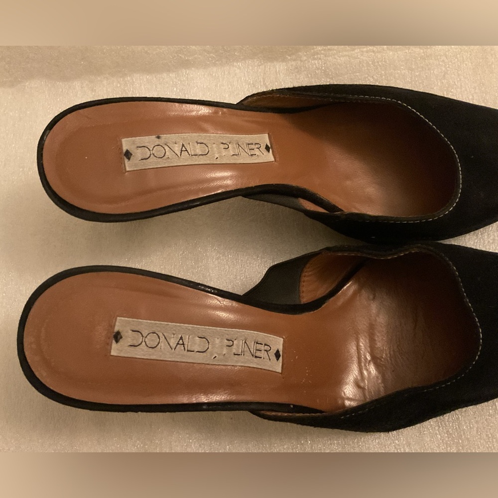 Donald J. Pliner 90’s Black Suede Mules • Made in Spain • Archive Piece • 8.5M - Picture 6 of 10